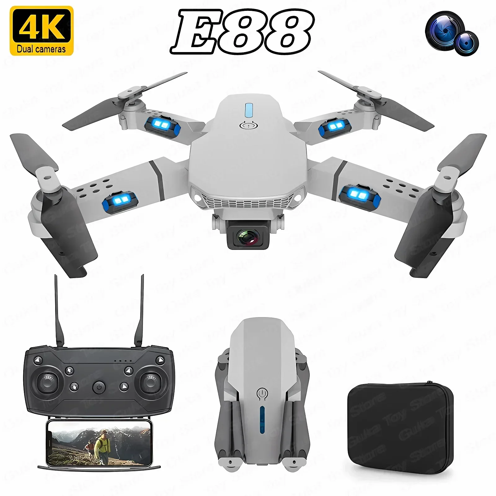 Drone Aerial Photography - E88 Pro WIFI FPV Drone Wide